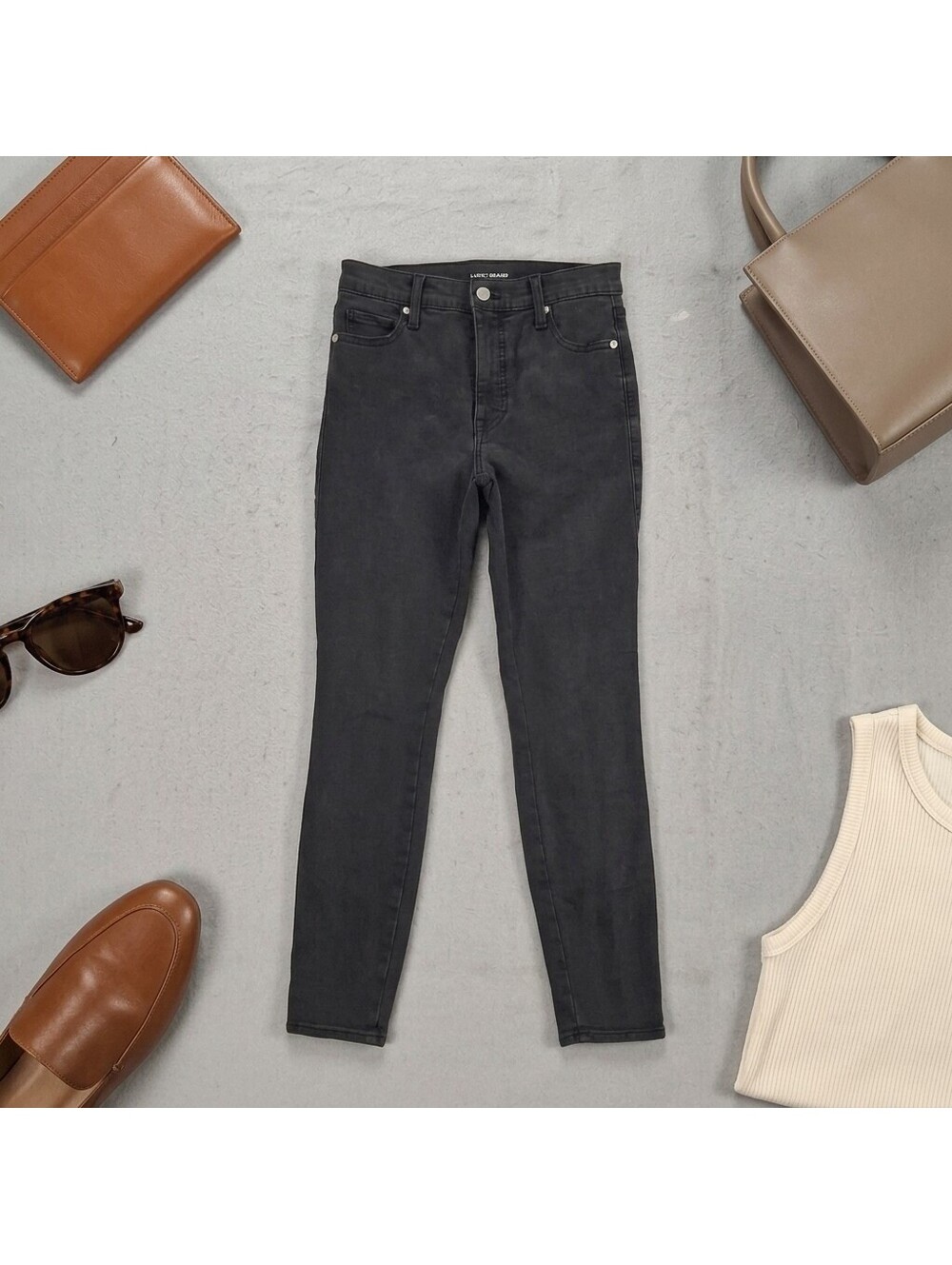 Lucky Brand Uni Fit Black High Rise Stretch Skinny Jeans Size 3 (27-29) R
